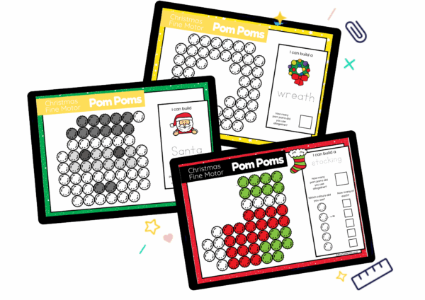 Christmas PomPom Mats – Fine Motor Activity