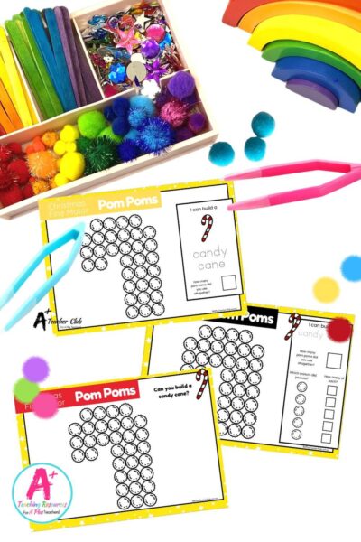 Fine Motor Pom Poms - Christmas - Hard